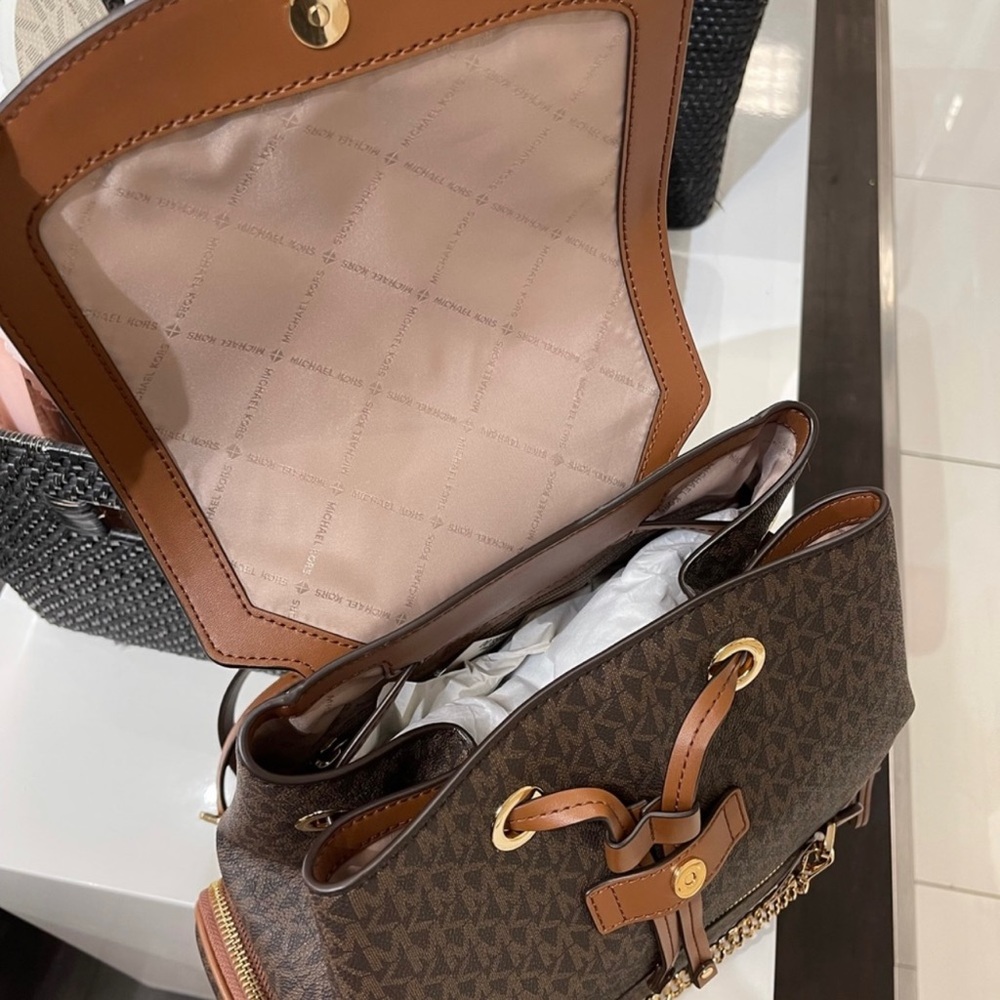 Michael Kors Large Chain Backpack - Picture 9 of 11